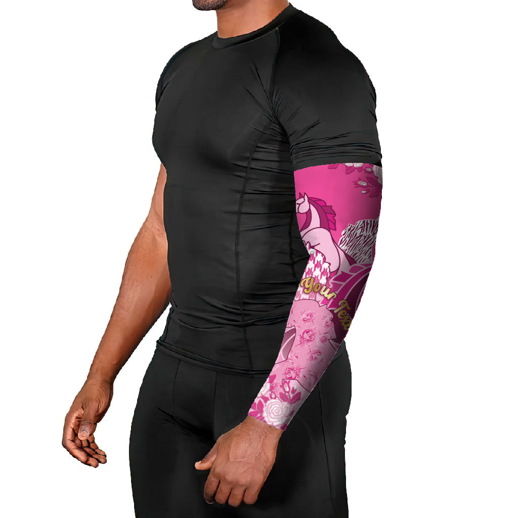 Personalized Kentucky Horse Arm Sleeves Roses Equestrian Pattern Houndstooth Floral