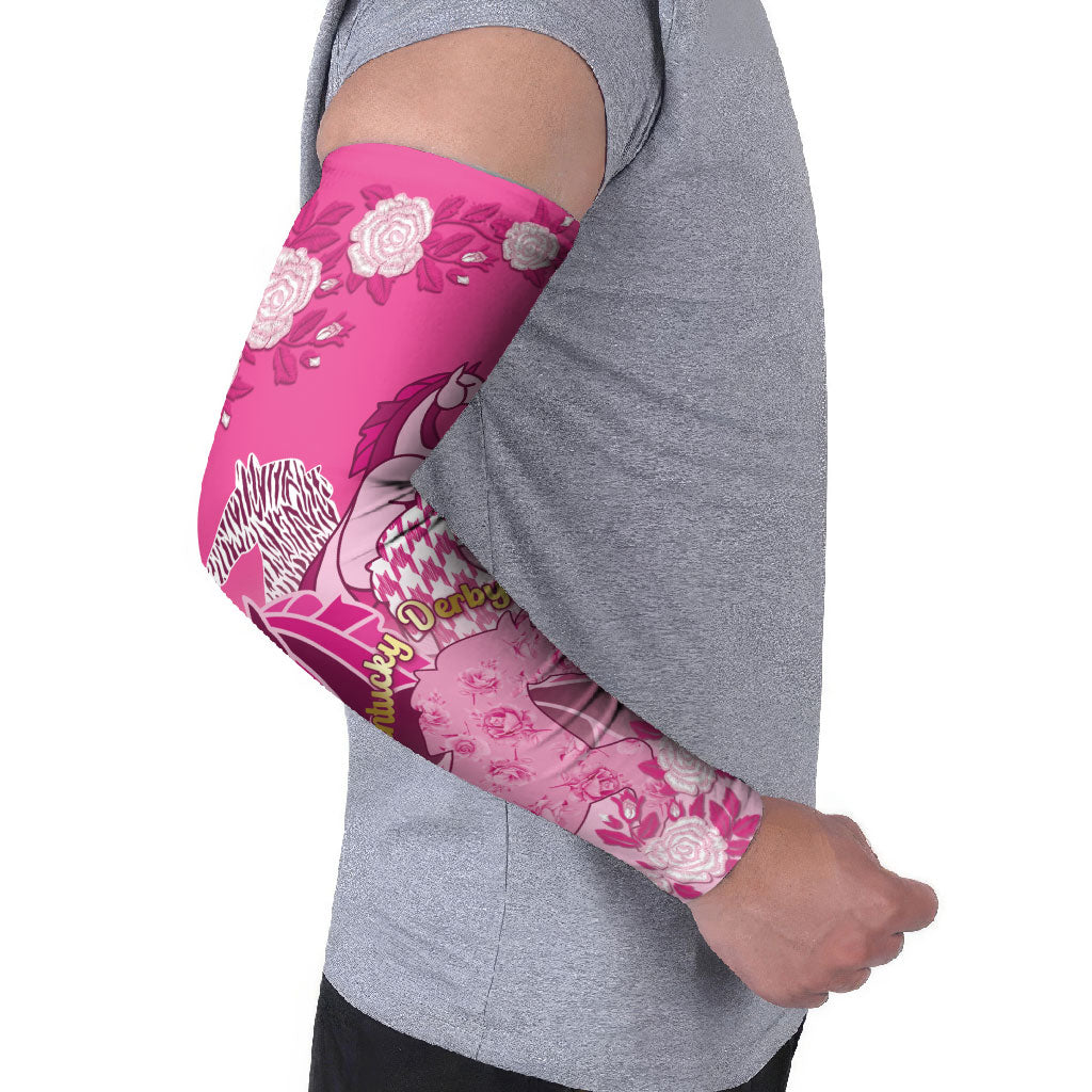 Personalized Kentucky Horse Arm Sleeves Roses Equestrian Pattern Houndstooth Floral