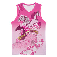 Personalized Kentucky Horse Basketball Jersey Roses Equestrian Pattern Houndstooth Floral