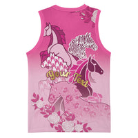 Personalized Kentucky Horse Basketball Jersey Roses Equestrian Pattern Houndstooth Floral