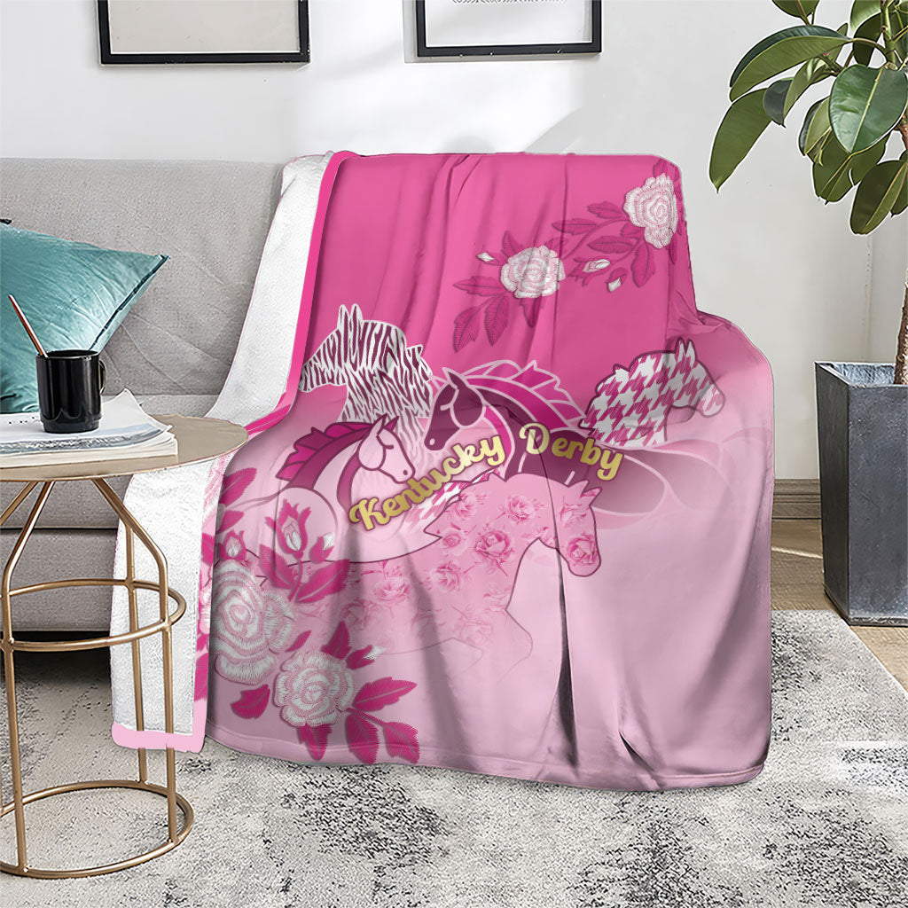 Kentucky Horse Blanket Roses Equestrian Pattern Houndstooth Floral