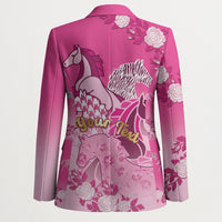Personalized Kentucky Horse Blazer Roses Equestrian Pattern Houndstooth Floral