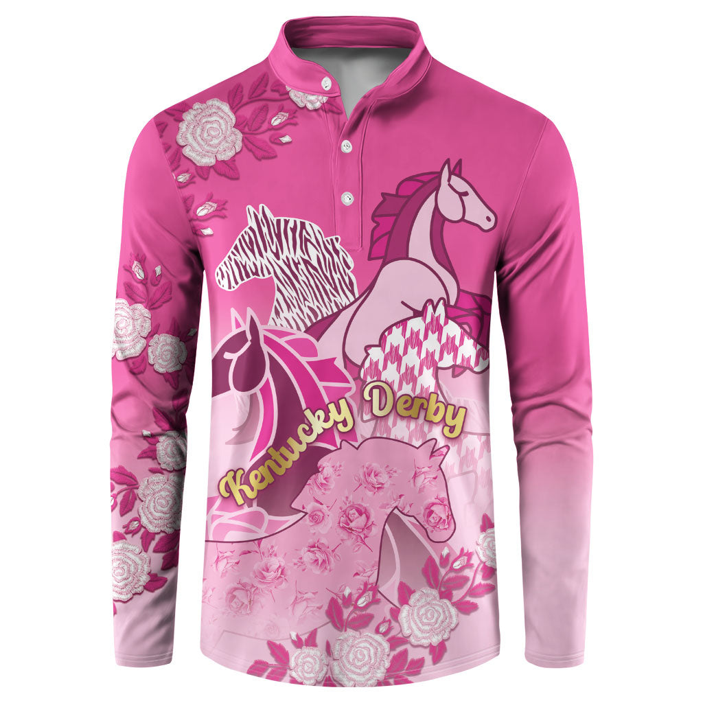 Personalized Kentucky Horse Button Sweatshirt Roses Equestrian Pattern Houndstooth Floral