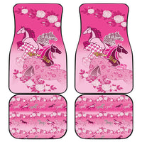 Personalized Kentucky Horse Car Mats Roses Equestrian Pattern Houndstooth Floral