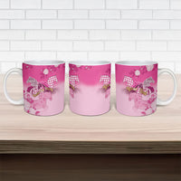 Personalized Kentucky Horse Ceramic Mug Roses Equestrian Pattern Houndstooth Floral