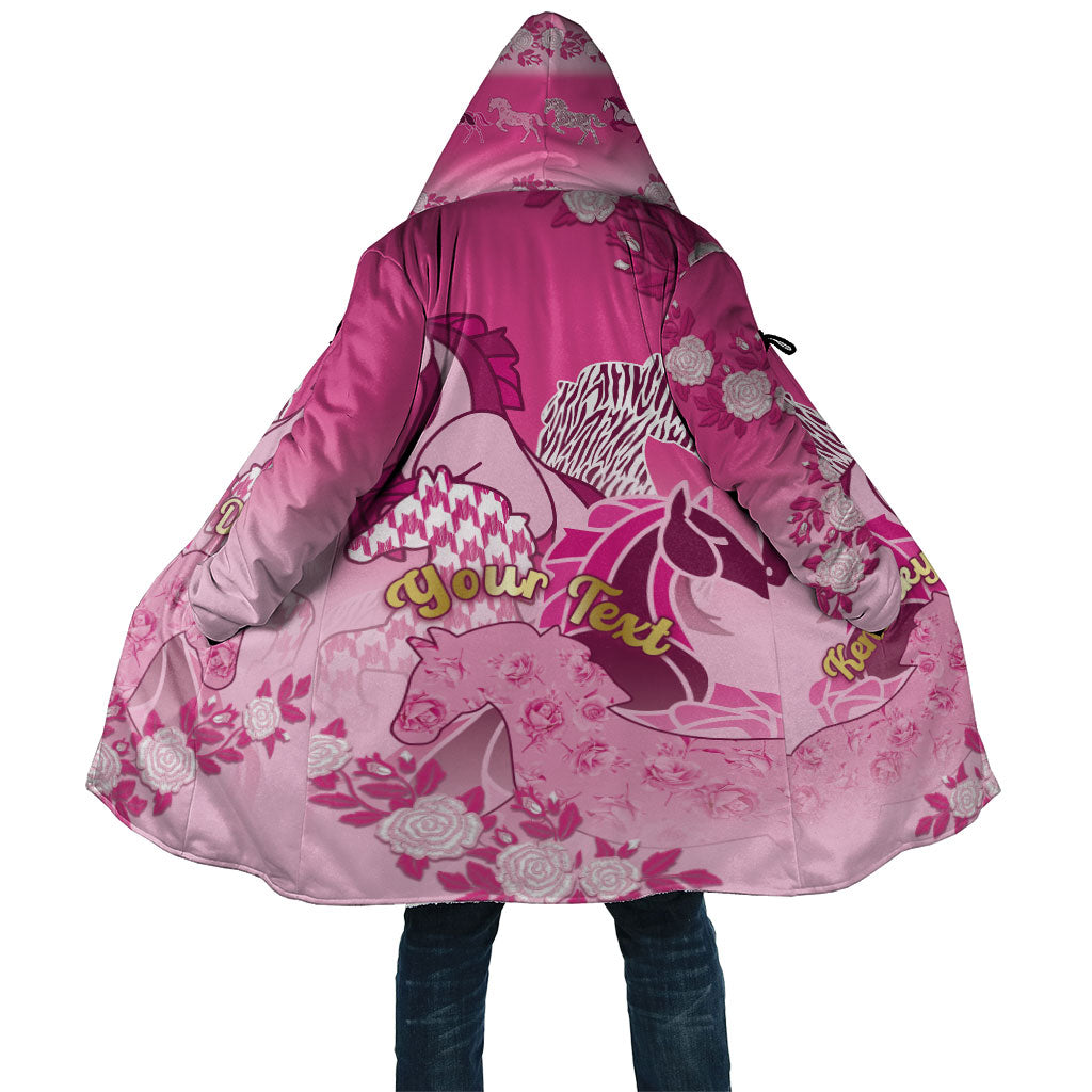 Personalized Kentucky Horse Cloak Roses Equestrian Pattern Houndstooth Floral