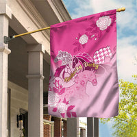 Kentucky Horse Garden Flag Roses Equestrian Pattern Houndstooth Floral