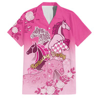 Personalized Kentucky Horse Hawaiian Shirt Roses Equestrian Pattern Houndstooth Floral