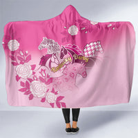 Kentucky Horse Hooded Blanket Roses Equestrian Pattern Houndstooth Floral