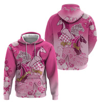 Personalized Kentucky Horse Hoodie Roses Equestrian Pattern Houndstooth Floral