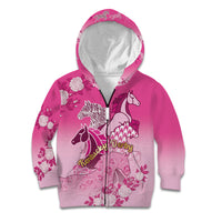 Personalized Kentucky Horse Kid Hoodie Roses Equestrian Pattern Houndstooth Floral