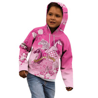 Personalized Kentucky Horse Kid Hoodie Roses Equestrian Pattern Houndstooth Floral