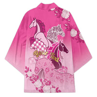 Personalized Kentucky Horse Kimono Roses Equestrian Pattern Houndstooth Floral