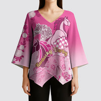 Personalized Kentucky Horse Kimono Sleeve Blouse Roses Equestrian Pattern Houndstooth Floral