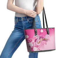Kentucky Horse Leather Tote Bag Roses Equestrian Pattern Houndstooth Floral