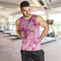 Personalized Kentucky Horse Men Tank Top Roses Equestrian Pattern Houndstooth Floral