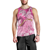 Personalized Kentucky Horse Men Tank Top Roses Equestrian Pattern Houndstooth Floral