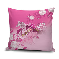 Kentucky Horse Pillow Cover Roses Equestrian Pattern Houndstooth Floral