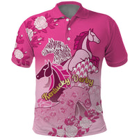 Personalized Kentucky Horse Polo Shirt Roses Equestrian Pattern Houndstooth Floral