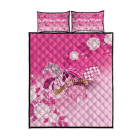 Kentucky Horse Quilt Bed Set Roses Equestrian Pattern Houndstooth Floral
