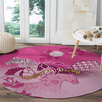 Kentucky Horse Round Carpet Roses Equestrian Pattern Houndstooth Floral