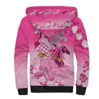 Personalized Kentucky Horse Sherpa Hoodie Roses Equestrian Pattern Houndstooth Floral
