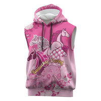 Personalized Kentucky Horse Sleeveless Hoodie Roses Equestrian Pattern Houndstooth Floral