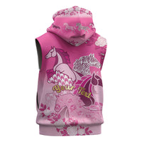 Personalized Kentucky Horse Sleeveless Hoodie Roses Equestrian Pattern Houndstooth Floral