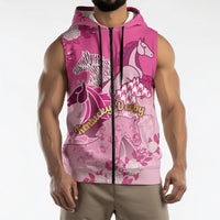 Personalized Kentucky Horse Sleeveless Zip Hoodie Roses Equestrian Pattern Houndstooth Floral
