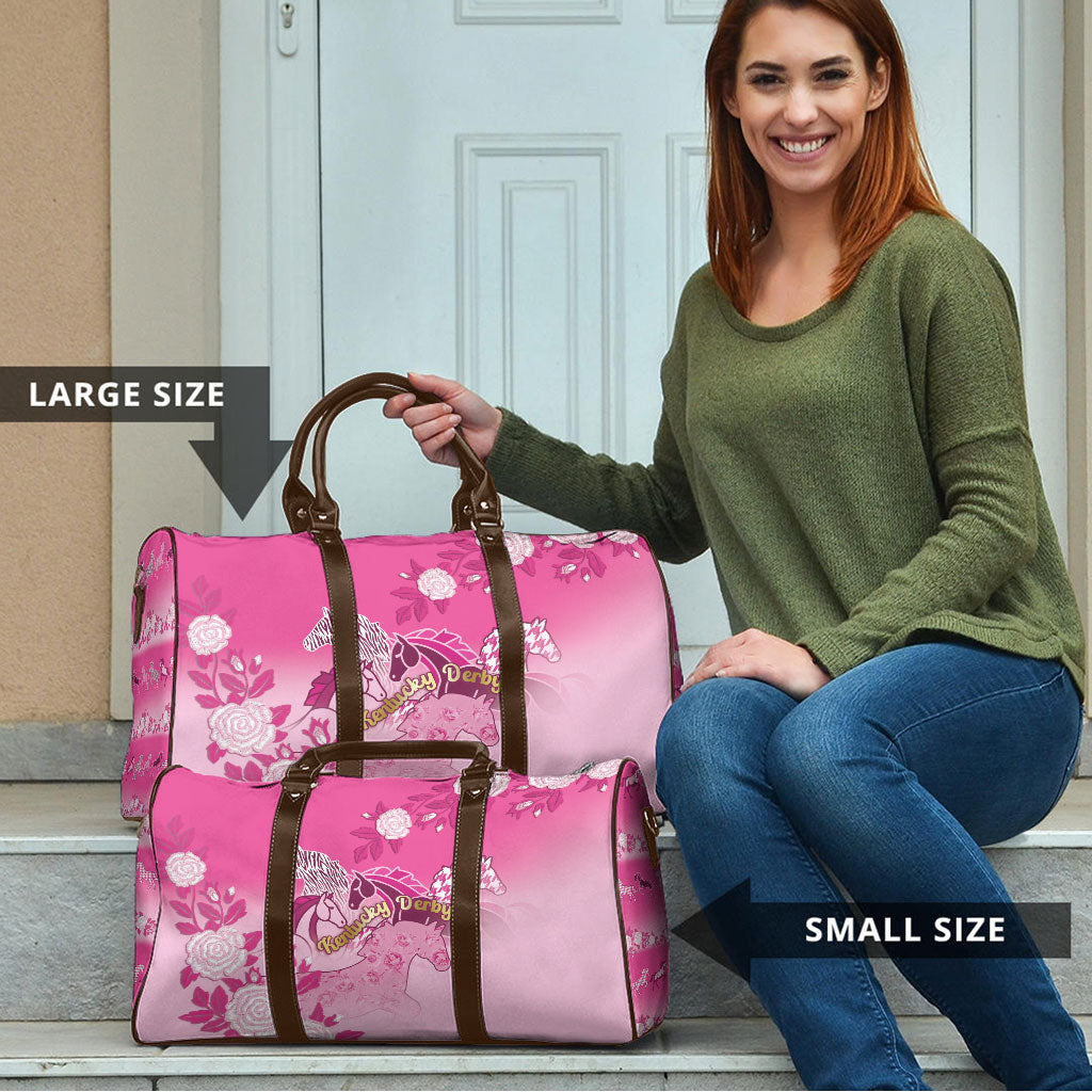 Kentucky Horse Travel Bag Roses Equestrian Pattern Houndstooth Floral