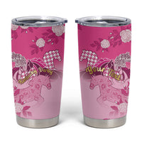 Personalized Kentucky Horse Tumbler Cup Roses Equestrian Pattern Houndstooth Floral