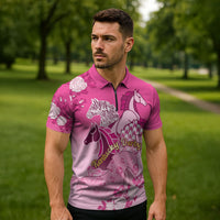 Personalized Kentucky Horse Zipper Polo Shirt Roses Equestrian Pattern Houndstooth Floral