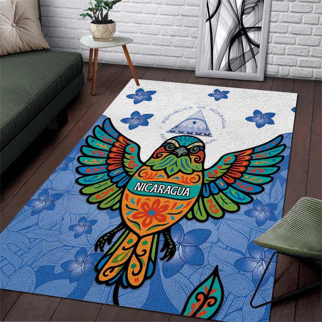 Nicaragua Area Rug Guardabarranco Bird With Sacuanjoche