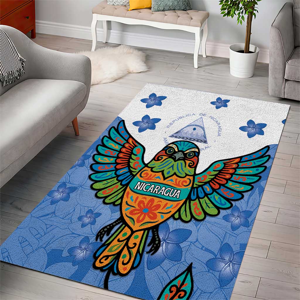 Nicaragua Area Rug Guardabarranco Bird With Sacuanjoche