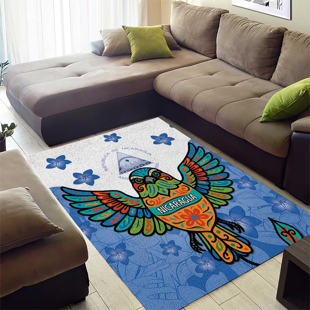 Nicaragua Area Rug Guardabarranco Bird With Sacuanjoche