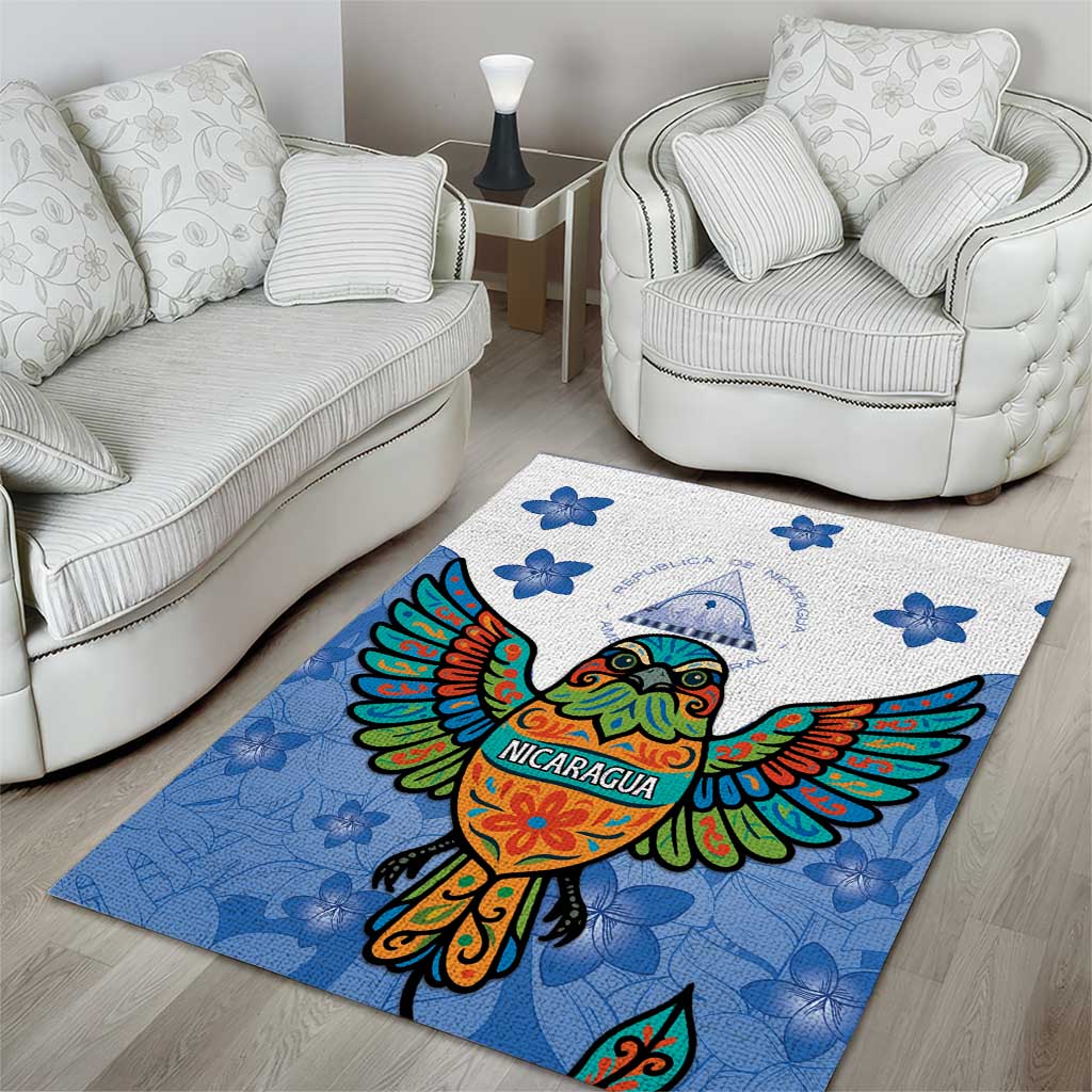 Nicaragua Area Rug Guardabarranco Bird With Sacuanjoche