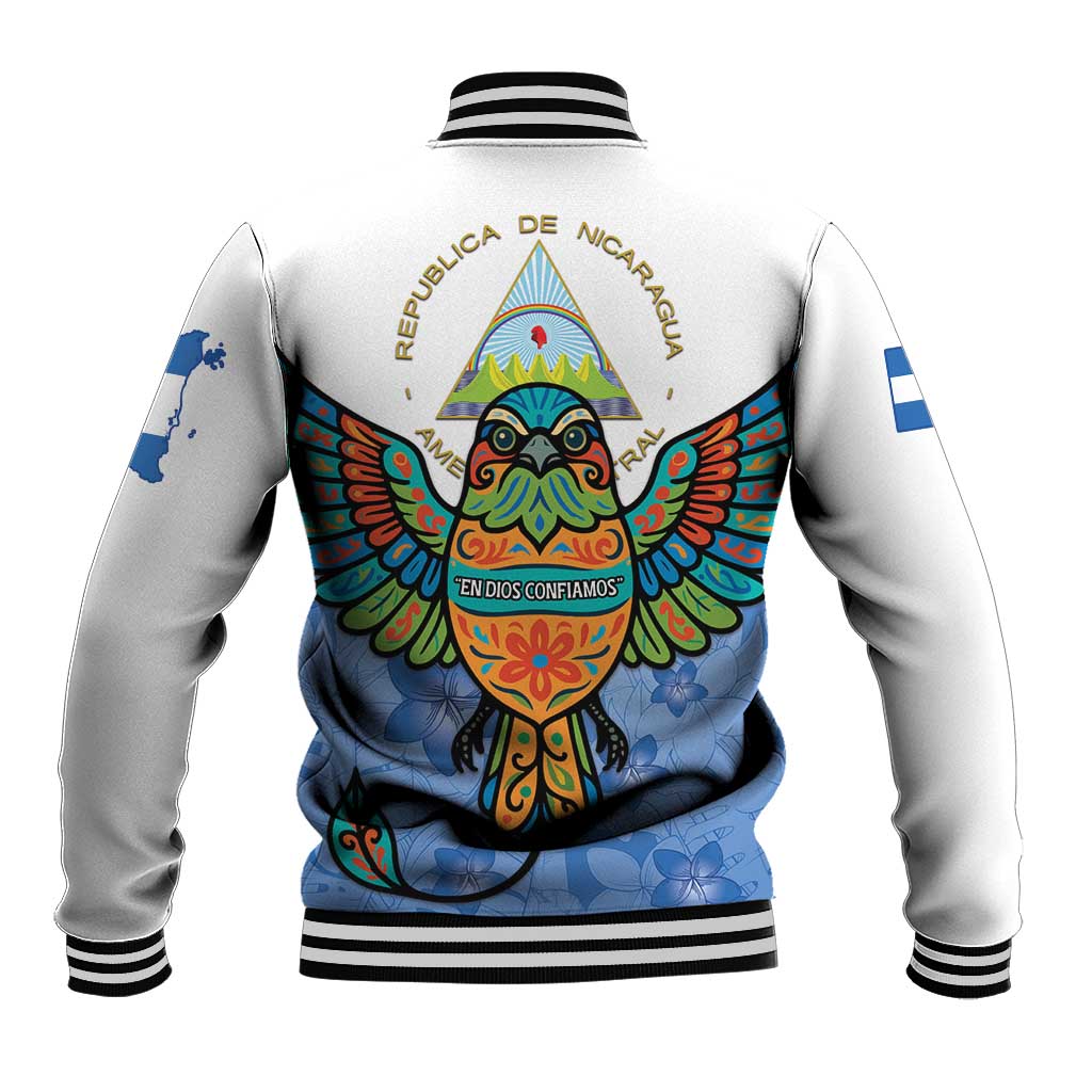 Nicaragua Baseball Jacket Guardabarranco Bird With Sacuanjoche