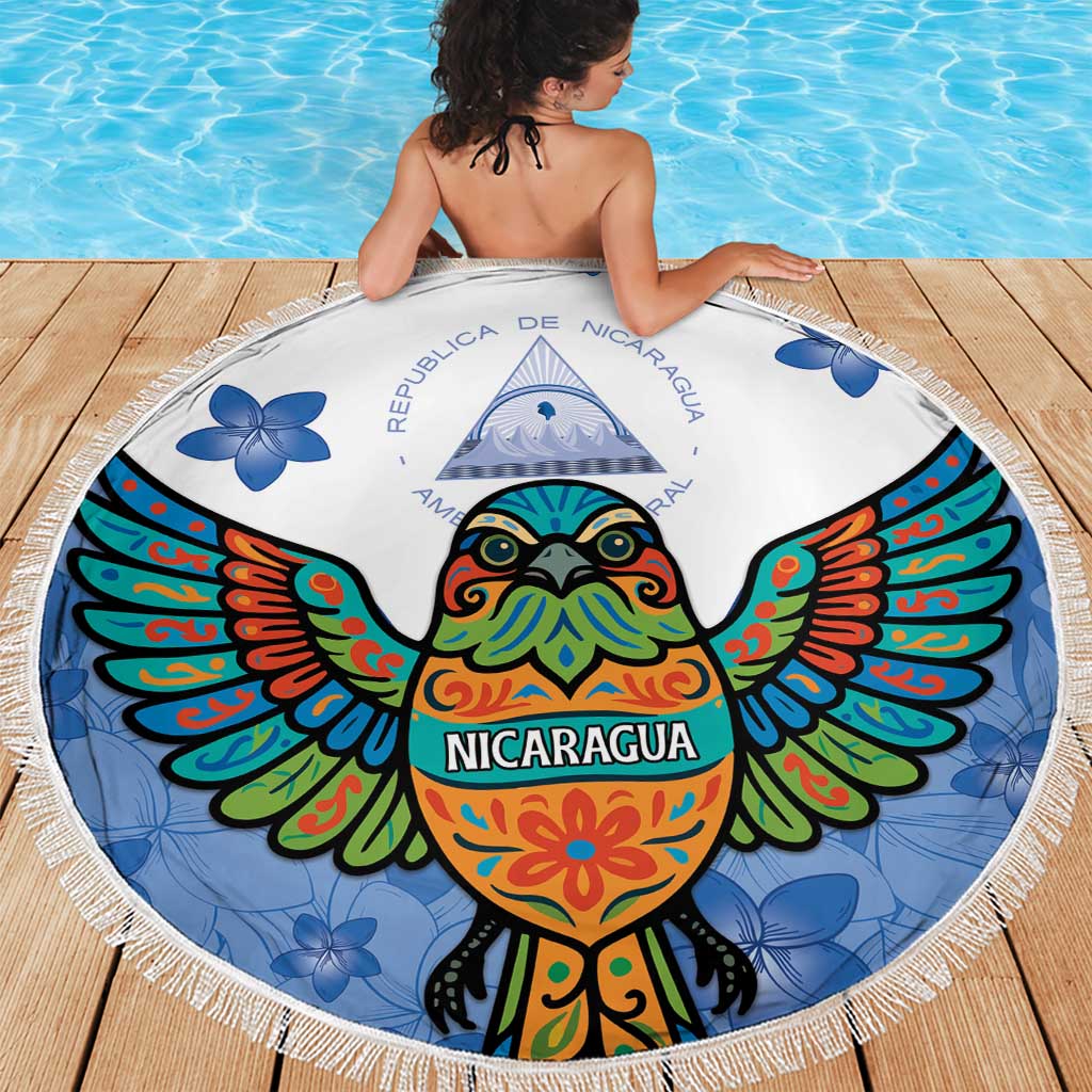 Nicaragua Beach Blanket Guardabarranco Bird With Sacuanjoche