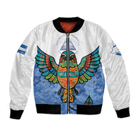 Nicaragua Bomber Jacket Guardabarranco Bird With Sacuanjoche