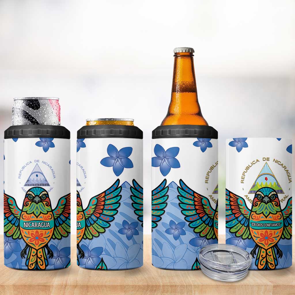 Nicaragua 4 in 1 Can Cooler Tumbler Guardabarranco Bird With Sacuanjoche