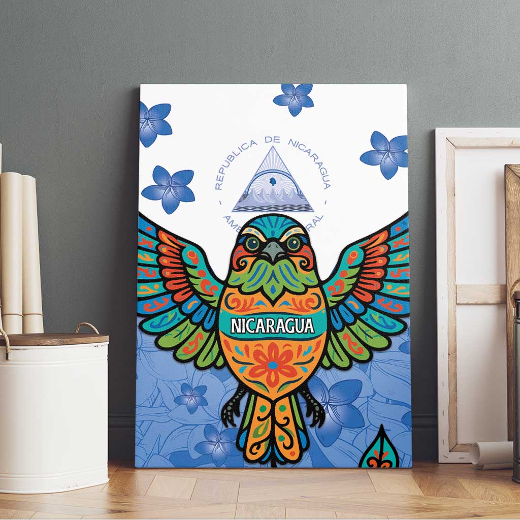 Nicaragua Canvas Wall Art Guardabarranco Bird With Sacuanjoche