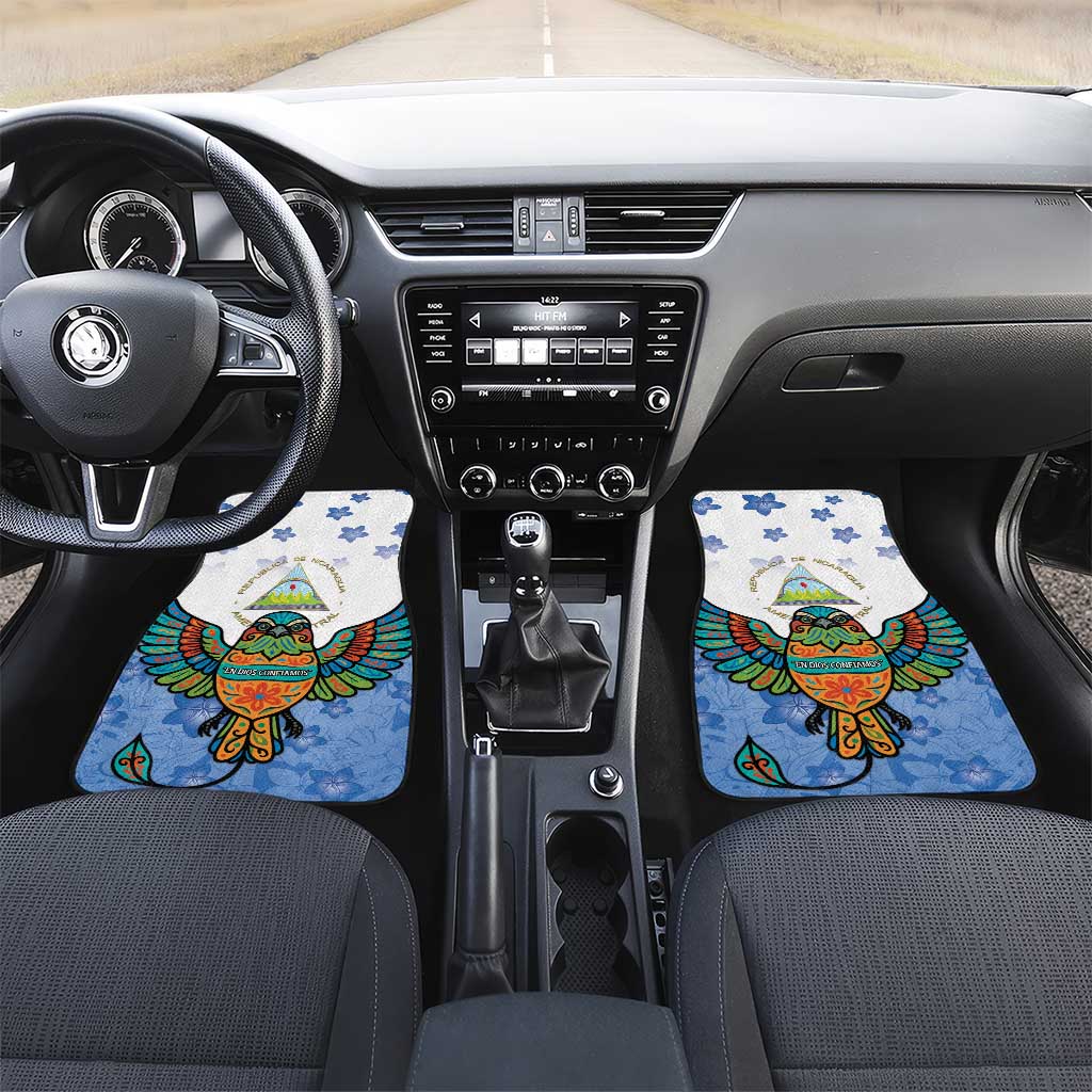Nicaragua Car Mats Guardabarranco Bird With Sacuanjoche