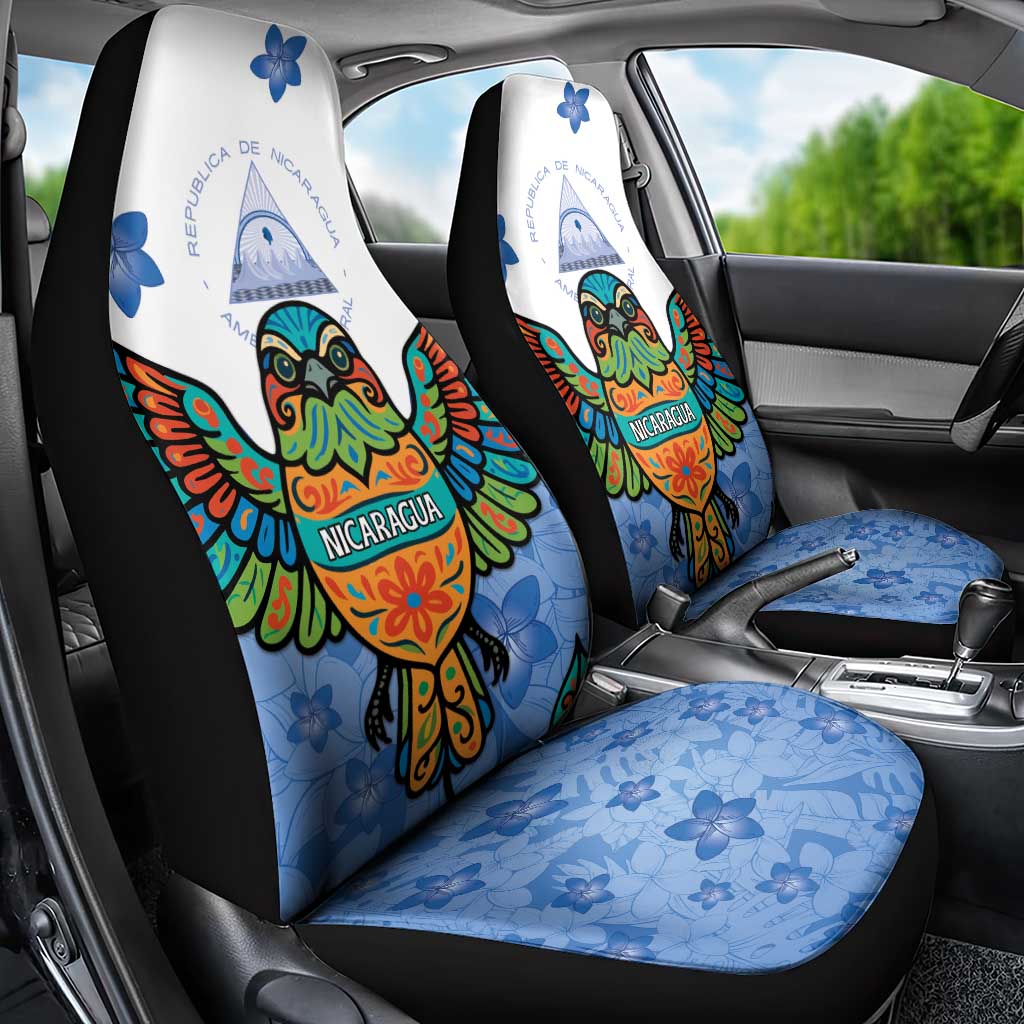 Nicaragua Car Seat Cover Guardabarranco Bird With Sacuanjoche