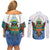 Nicaragua Couples Matching Off Shoulder Short Dress and Long Sleeve Button Shirt Guardabarranco Bird With Sacuanjoche