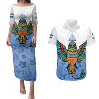 Nicaragua Couples Matching Puletasi and Hawaiian Shirt Guardabarranco Bird With Sacuanjoche