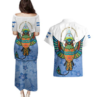 Nicaragua Couples Matching Puletasi and Hawaiian Shirt Guardabarranco Bird With Sacuanjoche