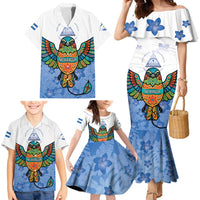 Nicaragua Family Matching Mermaid Dress and Hawaiian Shirt Guardabarranco Bird With Sacuanjoche