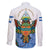 Nicaragua Family Matching Off The Shoulder Long Sleeve Dress and Hawaiian Shirt Guardabarranco Bird With Sacuanjoche