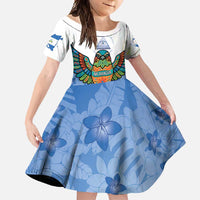 Nicaragua Family Matching Off Shoulder Maxi Dress and Hawaiian Shirt Guardabarranco Bird With Sacuanjoche