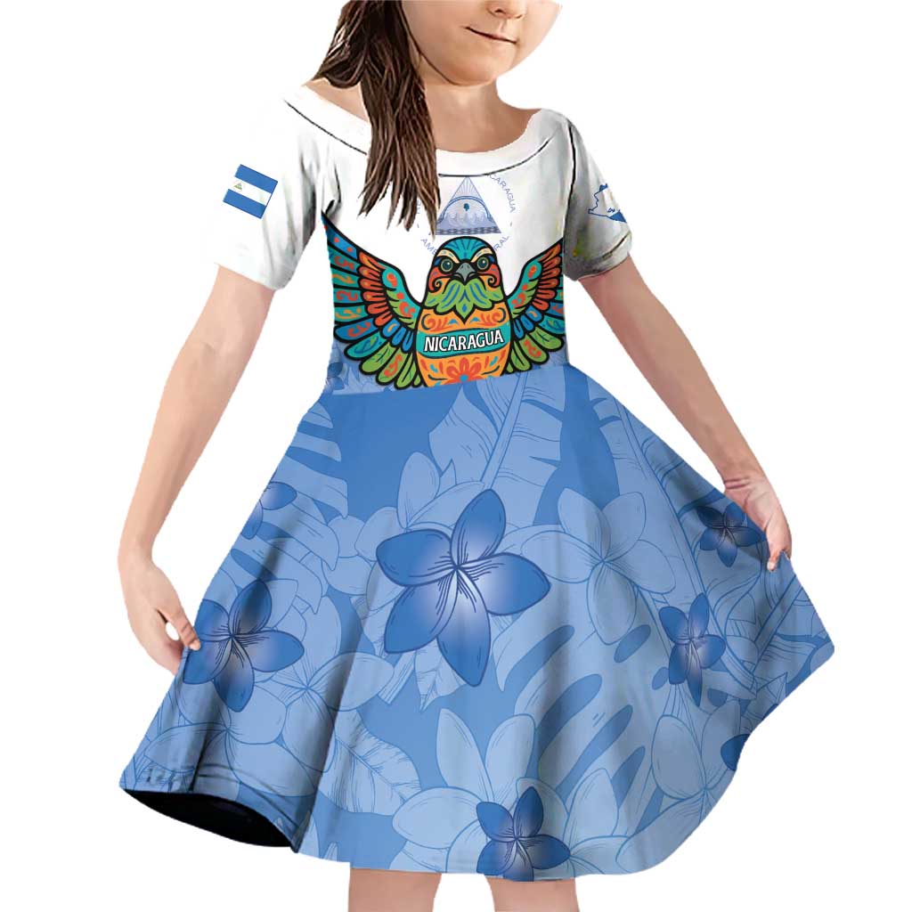 Nicaragua Family Matching Off Shoulder Short Dress and Hawaiian Shirt Guardabarranco Bird With Sacuanjoche